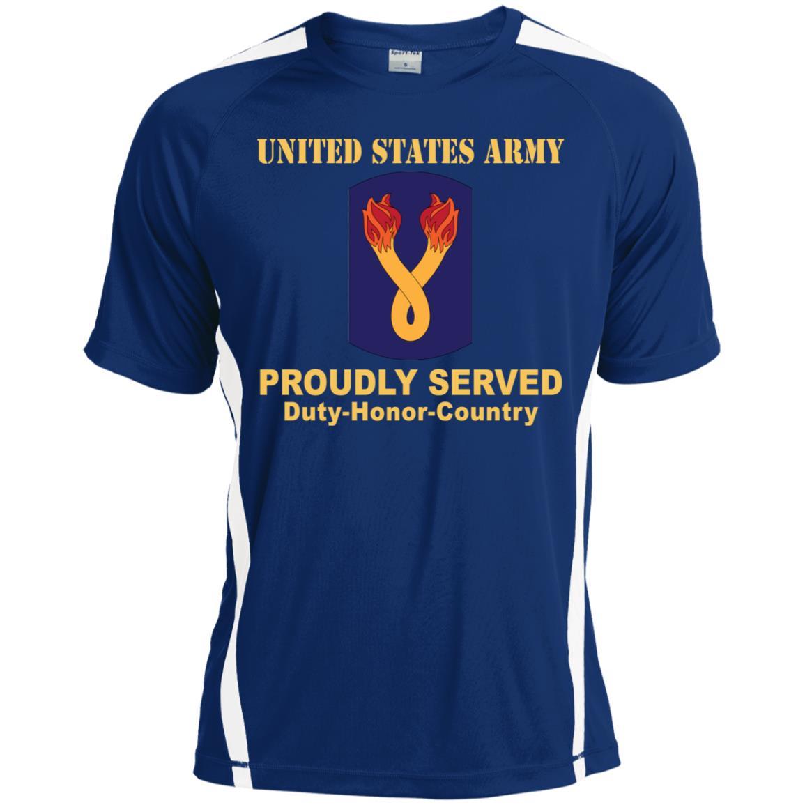 US ARMY 196TH INFANTRY BRIGADE- Proudly Served T-Shirt On Front For Men-TShirt-Army-Veterans Nation