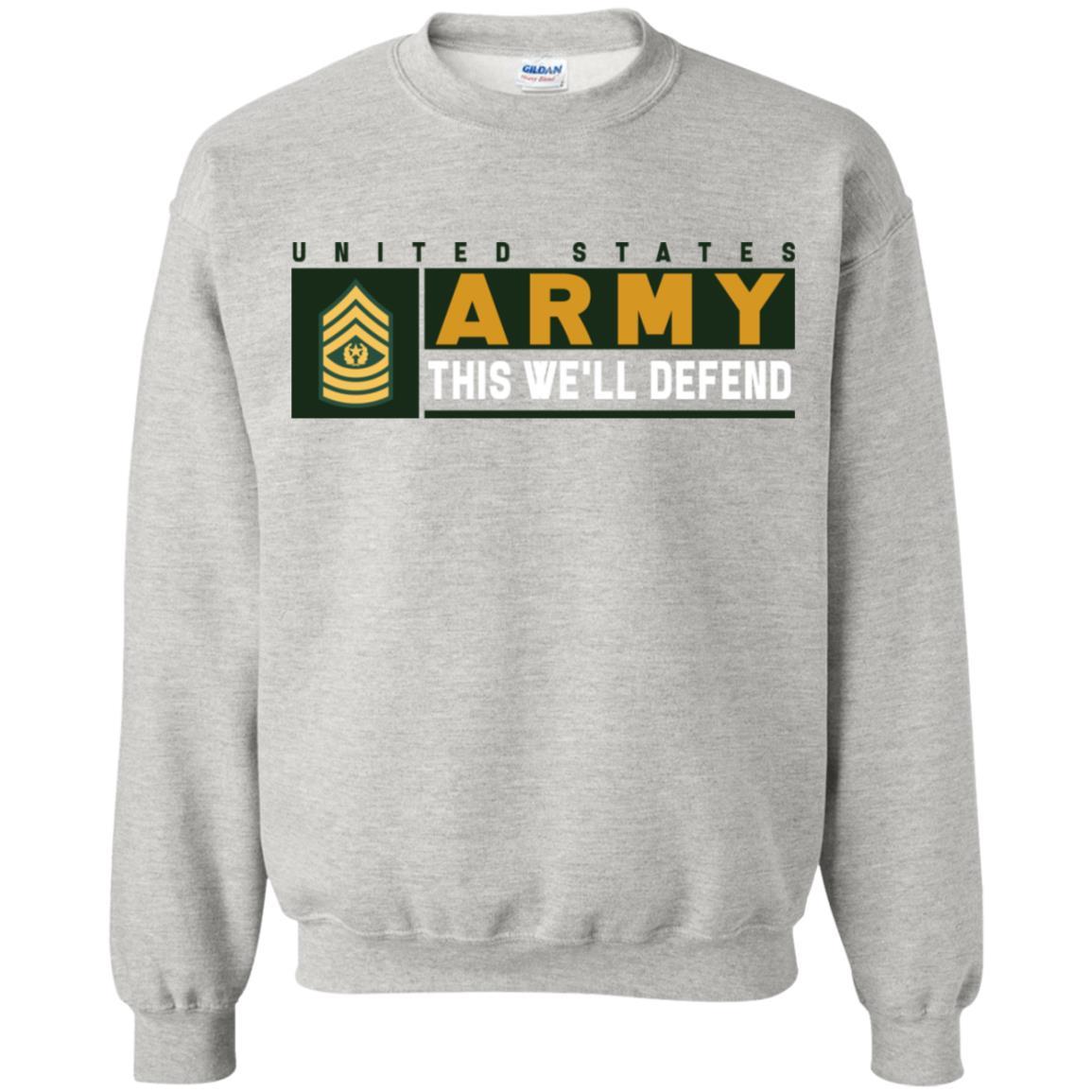 US Army E-9 CSM This We Will Defend Long Sleeve - Pullover Hoodie-TShirt-Army-Veterans Nation