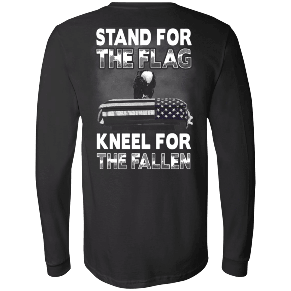 Military T-Shirt "Veteran - Stand For The Flag Kneel For The Fallen"-TShirt-General-Veterans Nation