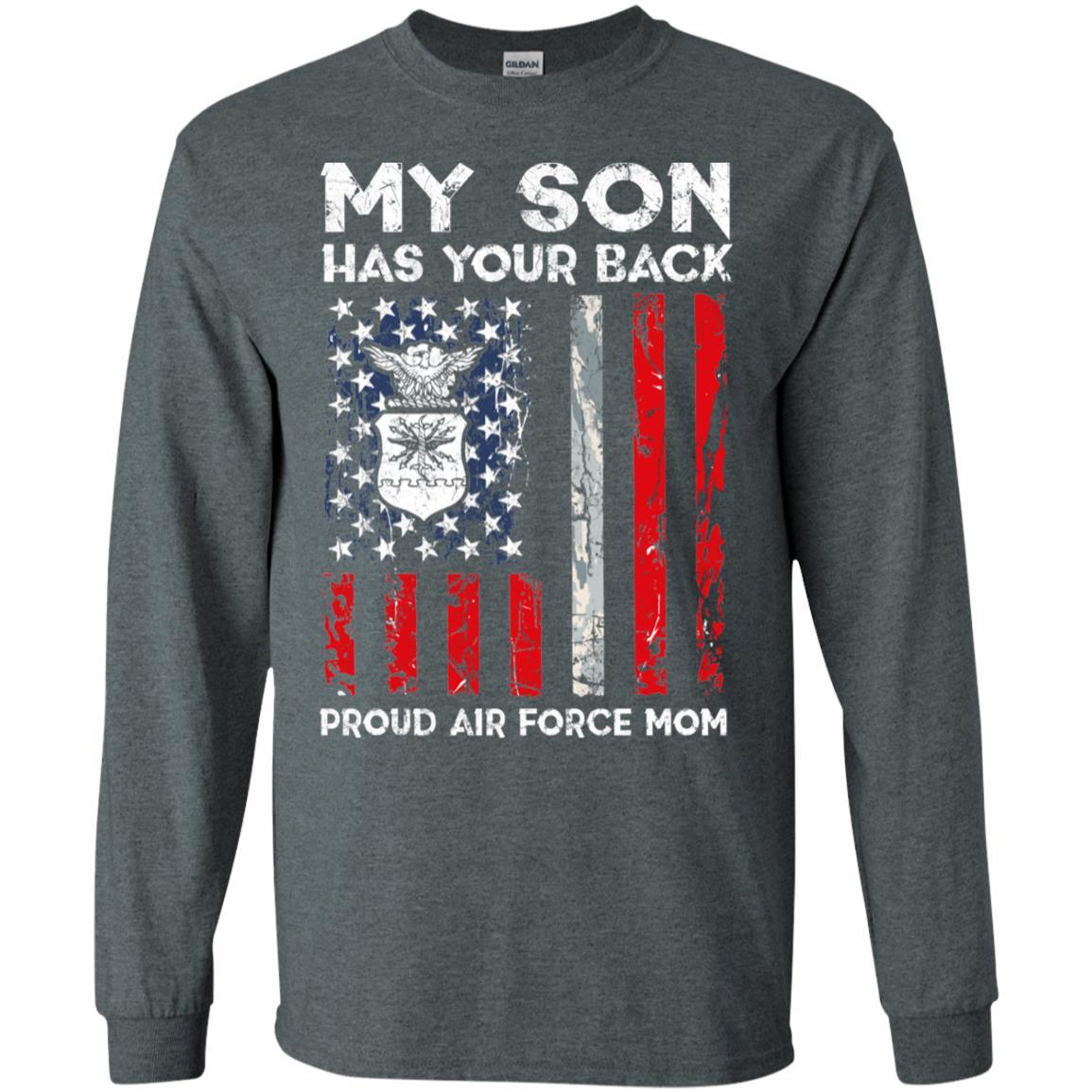 My Son Has Your Back - Proud Air Force Mom Men T Shirt On Front-TShirt-USAF-Veterans Nation