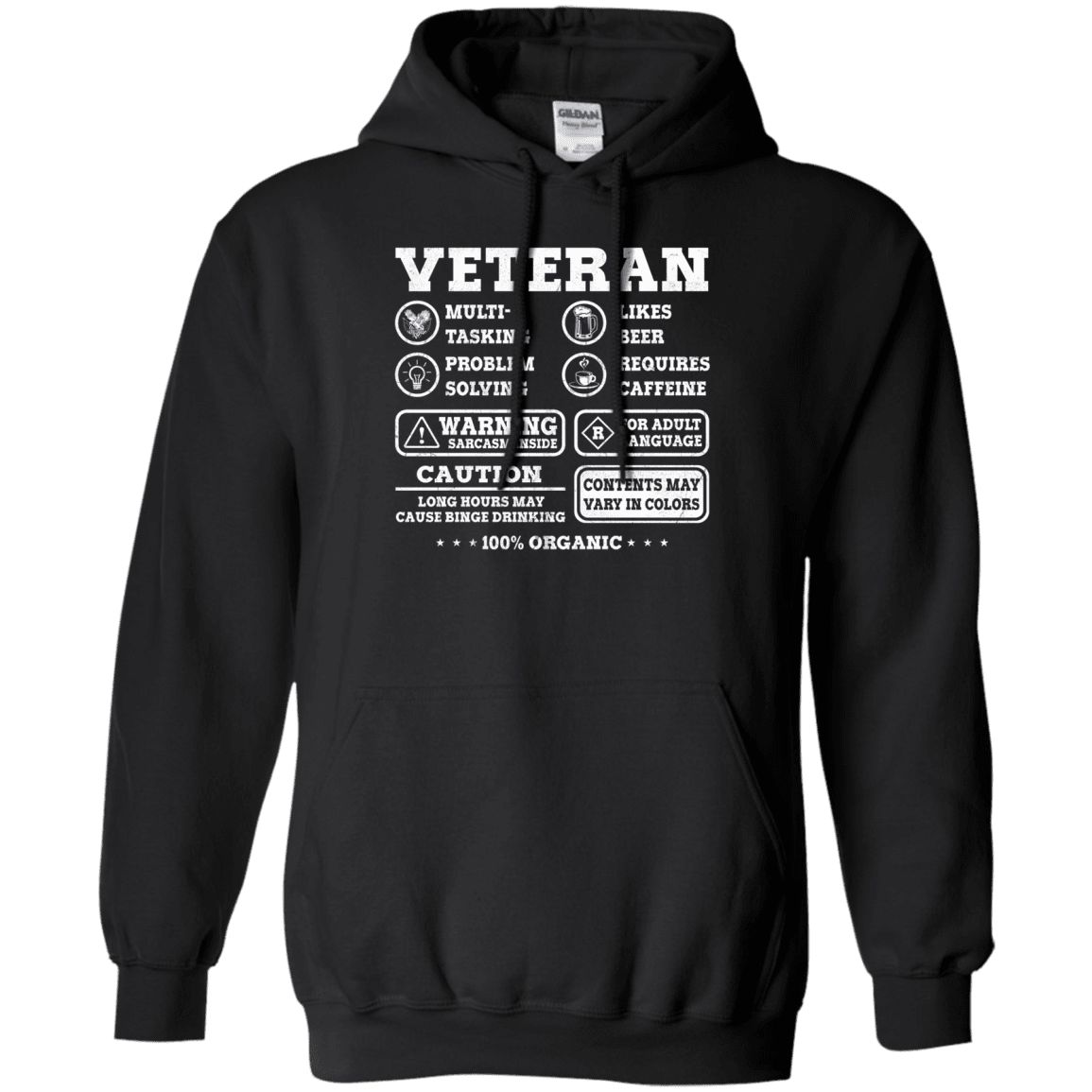 Military T-Shirt "Veteran Multitasking Sarcasm Men" Front-TShirt-General-Veterans Nation
