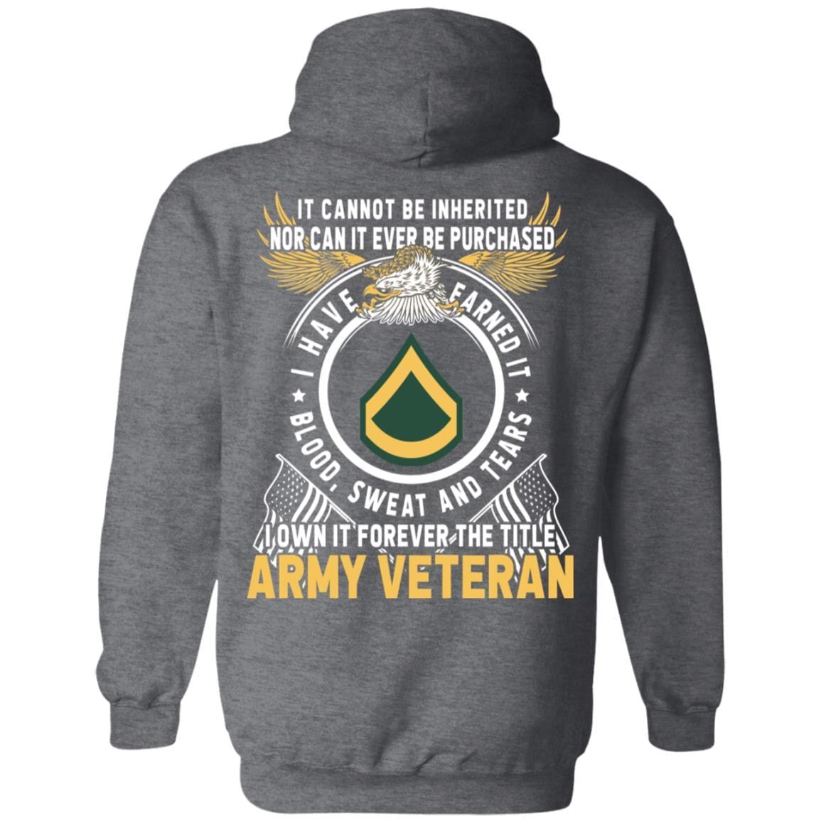 Army E-3 PFC E3 Private First Class Ranks T-Shirt For Men On Back-TShirt-Army-Veterans Nation