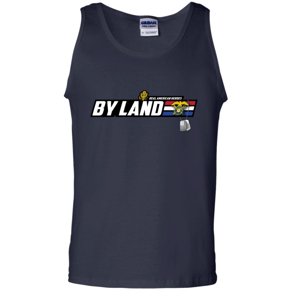 US Army T-Shirt "Quartermaster Corps Real American Heroes By Land" On Front-TShirt-Army-Veterans Nation