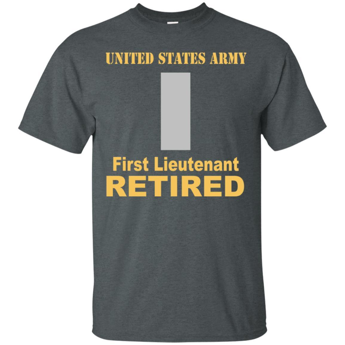 US Army O-2 First Lieutenant O2 1LT Commissioned Officer Retired Men T Shirt On Front-TShirt-Army-Veterans Nation