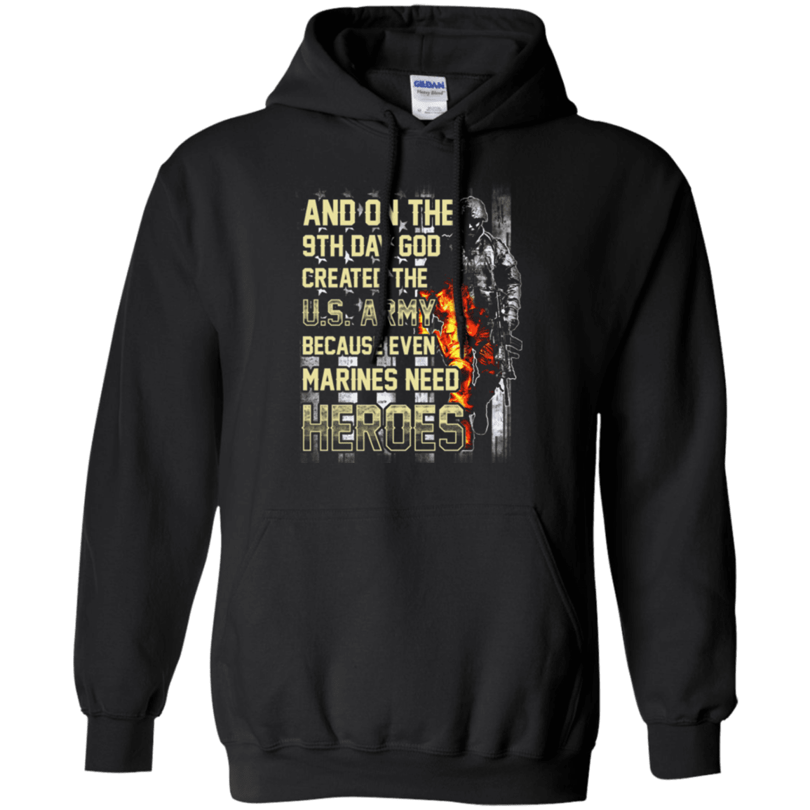 On The 9th Day God Created The US Army T Shirt-TShirt-Army-Veterans Nation