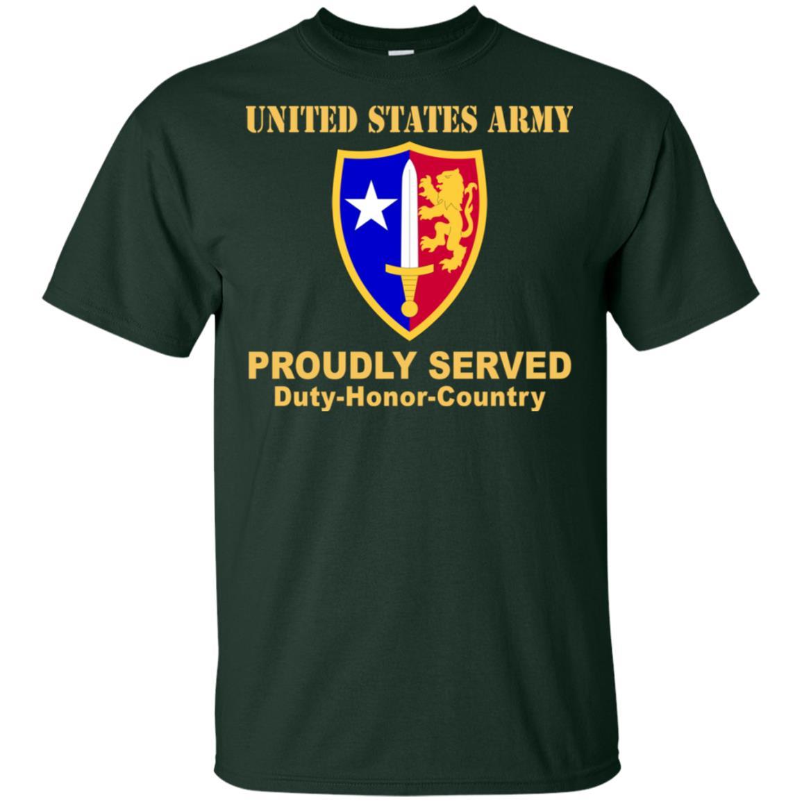 US ARMY USA NORTH ATLANTIC TREATY ORGANIZATION (NATO)- Proudly Served T-Shirt On Front For Men-TShirt-Army-Veterans Nation