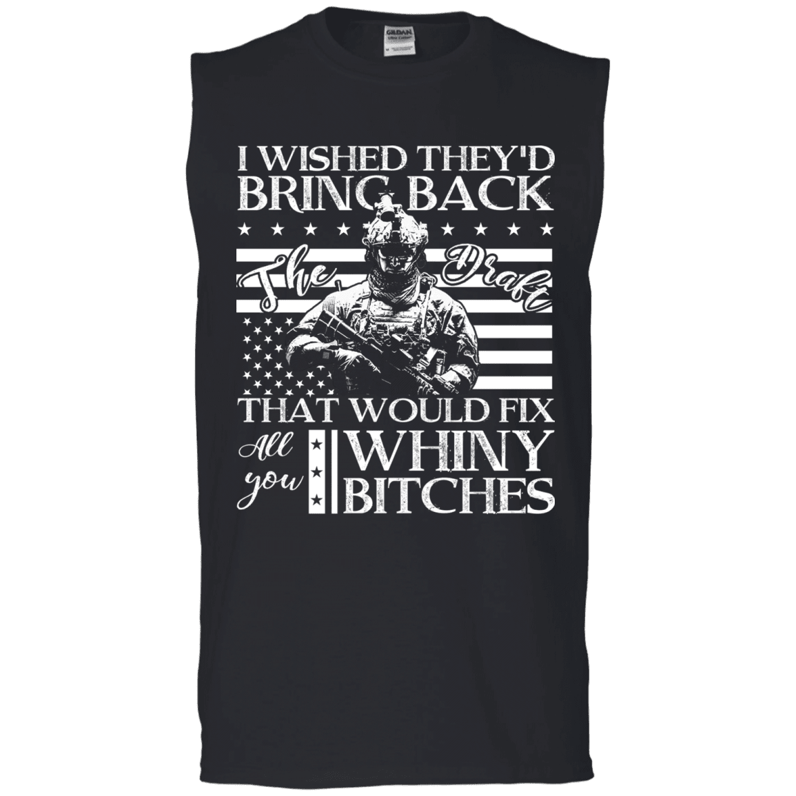 Military T-Shirt "I Wished They'd Bring Back Veteran" Front-TShirt-General-Veterans Nation
