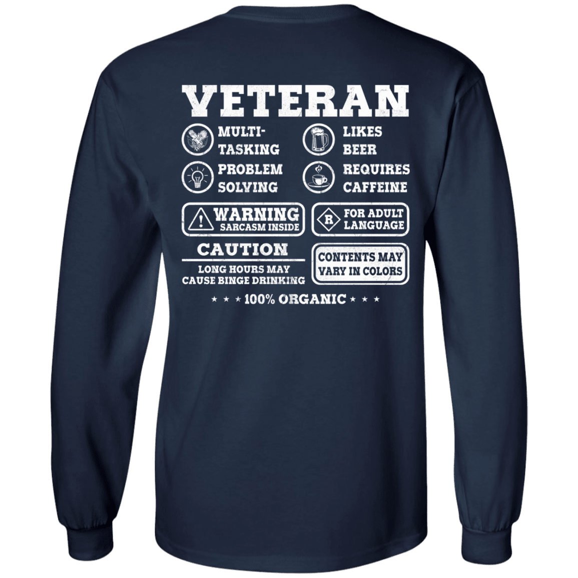 Military T-Shirt "Veteran Multitasking Sarcasm" Men Back-TShirt-General-Veterans Nation