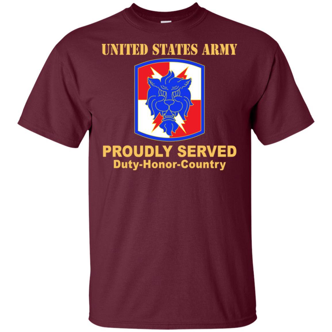 US ARMY 35TH SIGNAL BRIGADE (NO TAB) - Proudly Served T-Shirt On Front For Men-TShirt-Army-Veterans Nation