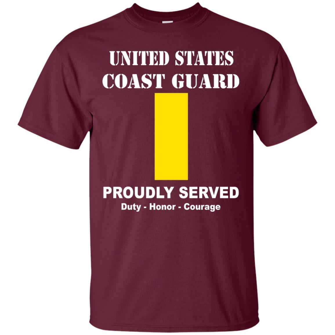 US Coast Guard O-1 Ensign O1 ENS Junior Officer Men Front USCG T Shirt-TShirt-USCG-Veterans Nation
