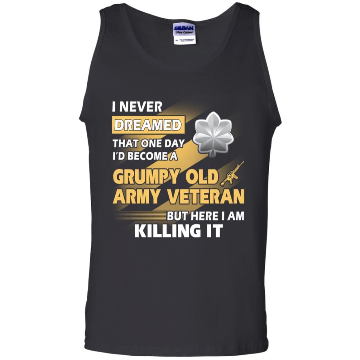 US Army T-Shirt "Grumpy Old Veteran" O-5 Lieutenant Colonel(LTC) On Front-TShirt-Army-Veterans Nation