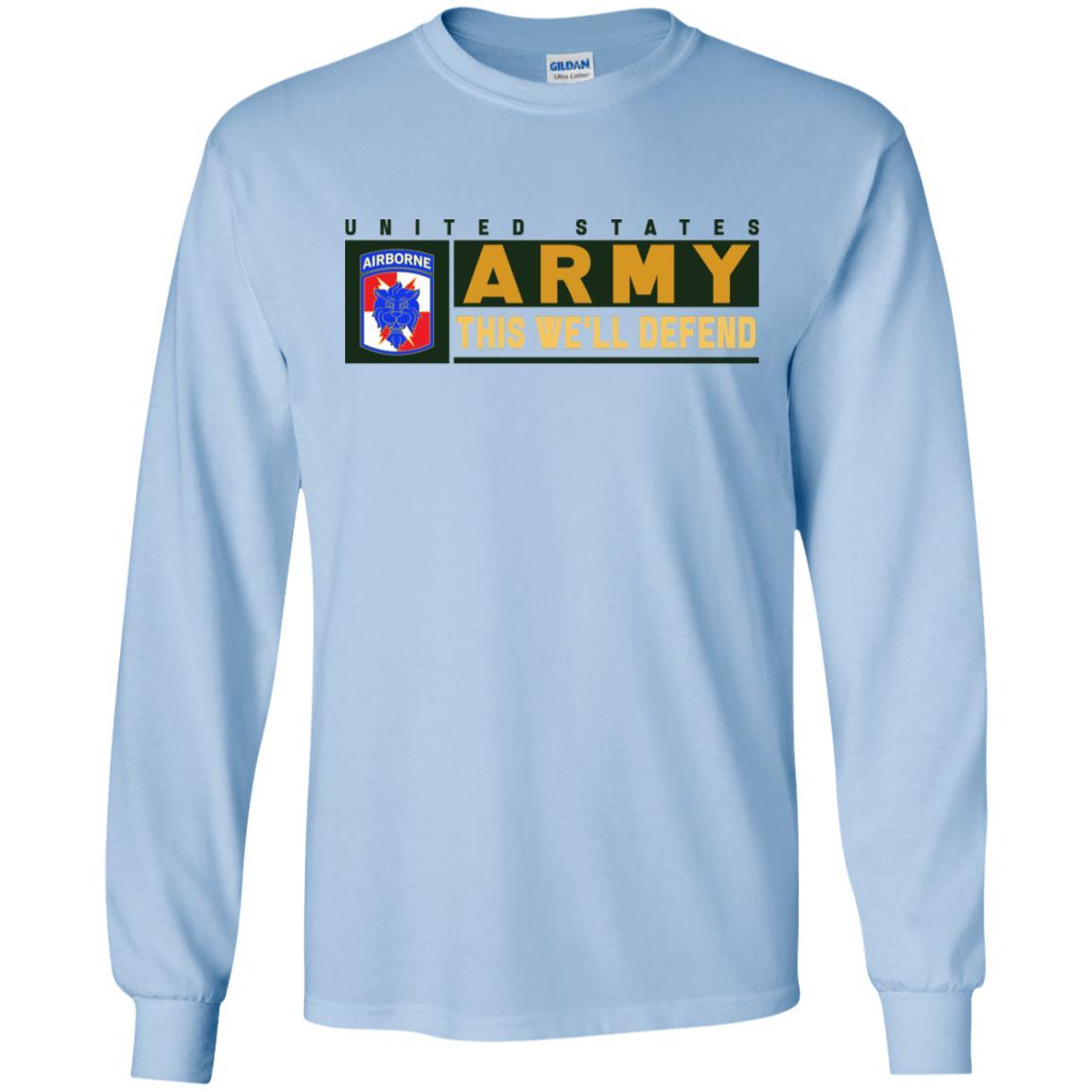 US Army 35TH SIGNAL BRIGADE W AIRBORNE TAB- This We'll Defend T-Shirt On Front For Men-TShirt-Army-Veterans Nation