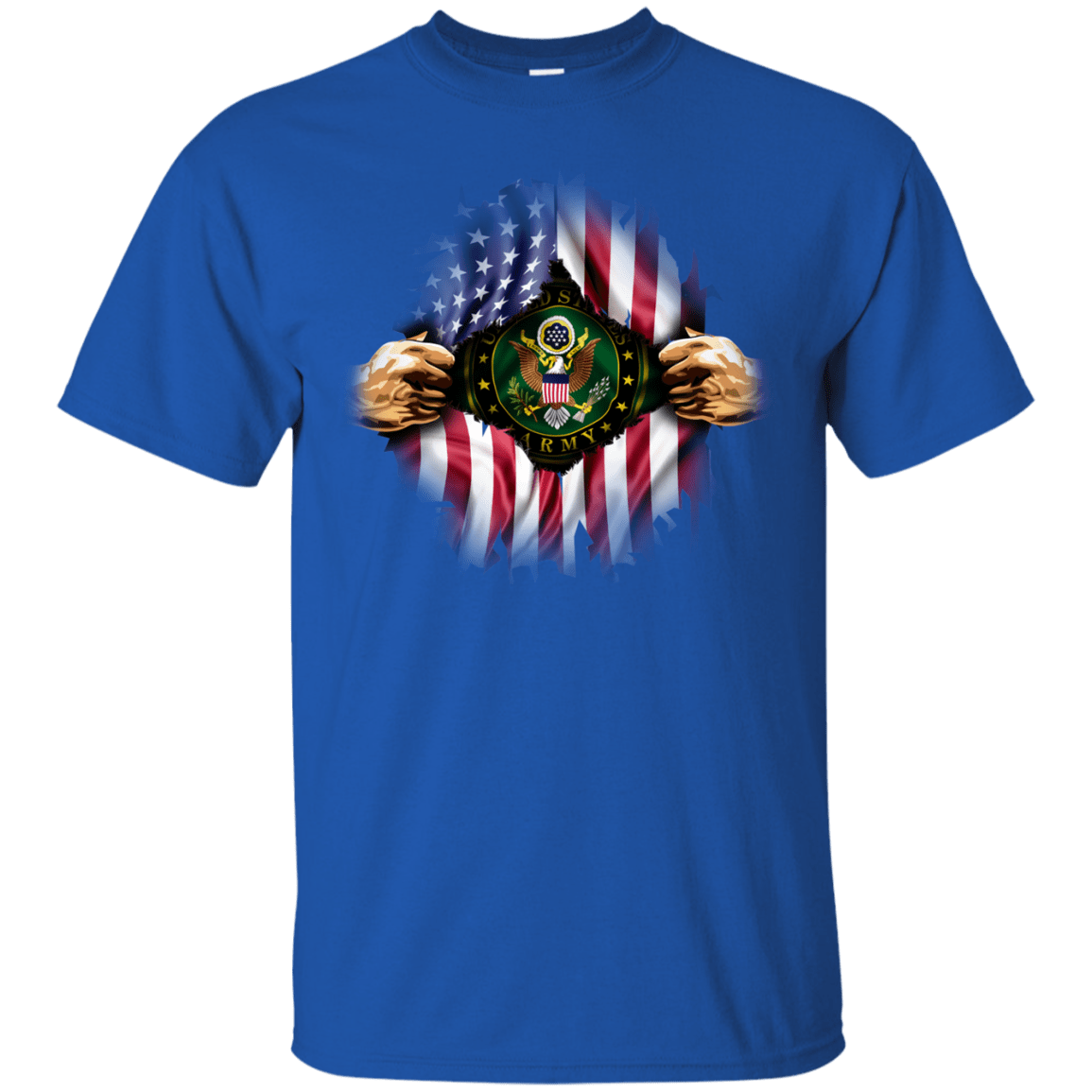 Proud Army Hero Men Front T Shirt-TShirt-Army-Veterans Nation