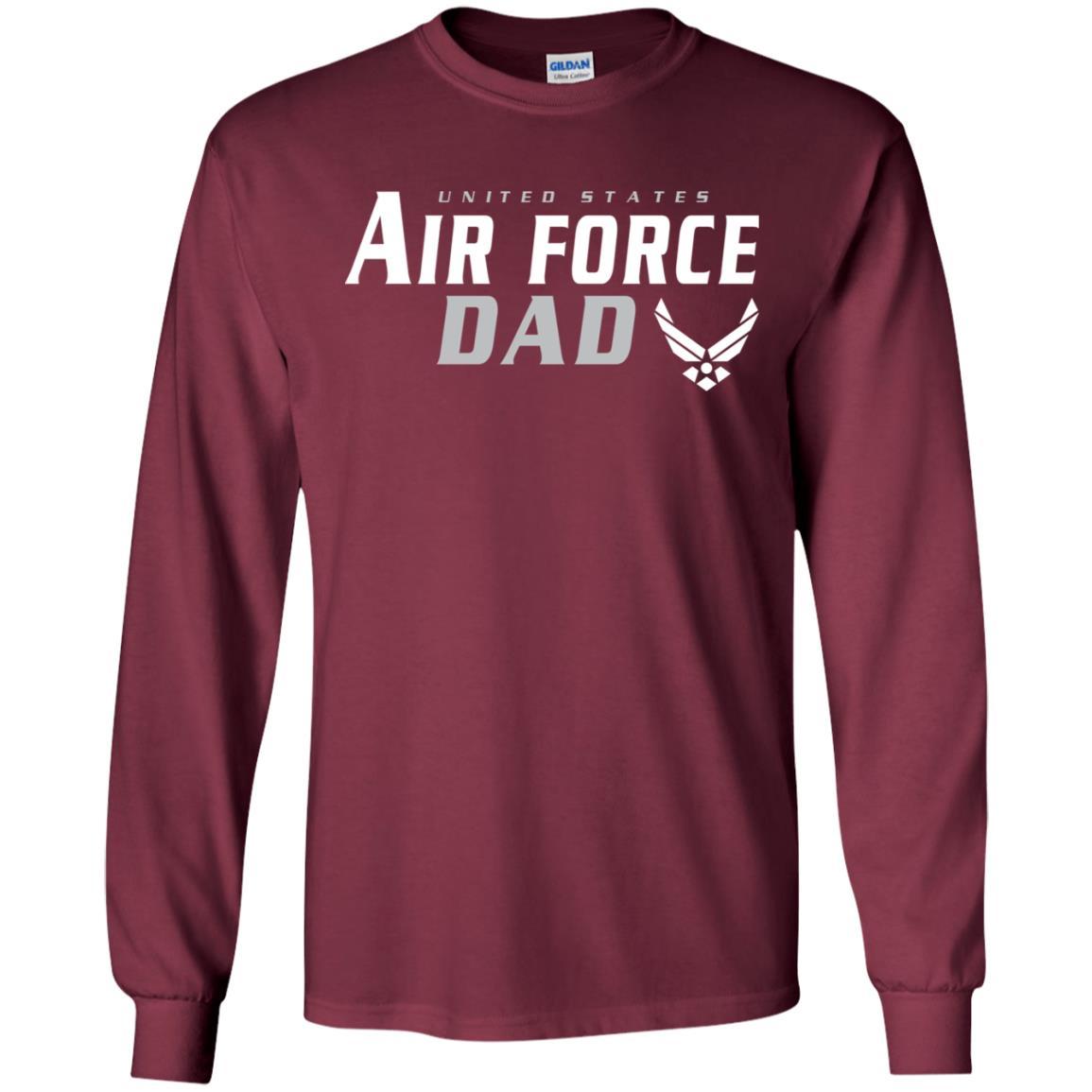 US Air Force Dad T-Shirt On Front-TShirt-USAF-Veterans Nation