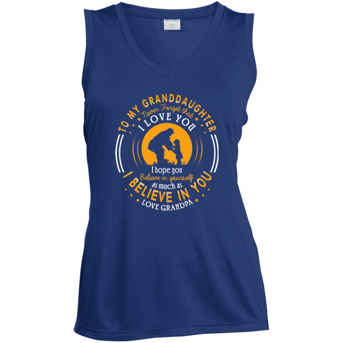 Military T-Shirt "Father's Day - To My Granddaughter I Belive In You - Women" Front-TShirt-General-Veterans Nation