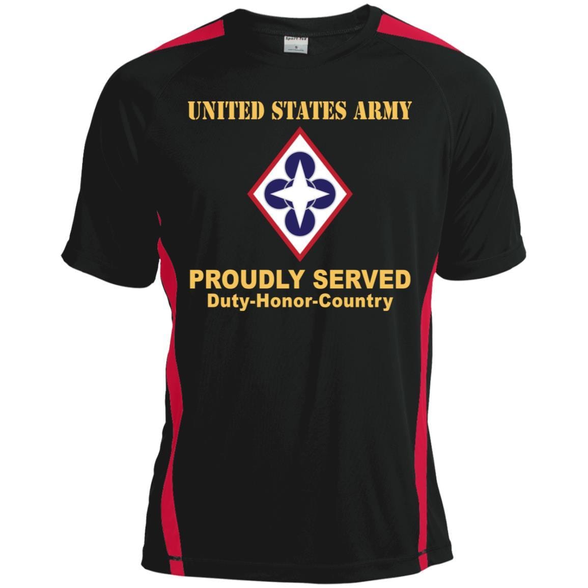 US ARMY CSIB COMBINED ARMS SUPPORT COMMAND- Proudly Served T-Shirt On Front For Men-TShirt-Army-Veterans Nation