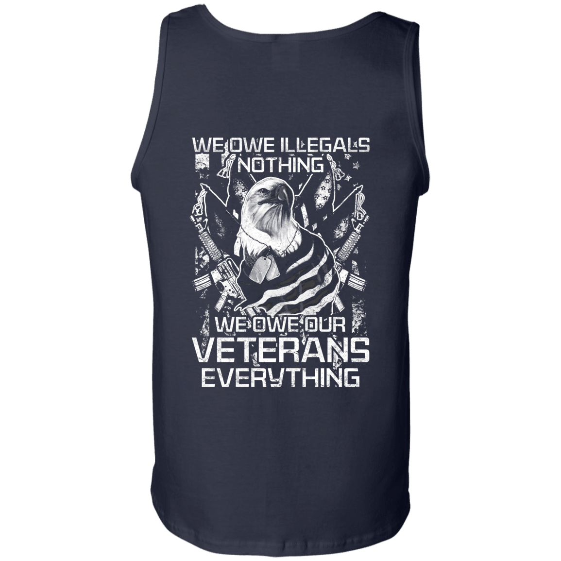 Military T-Shirt "We Owe Our Veterans Everything" Men Back-TShirt-General-Veterans Nation