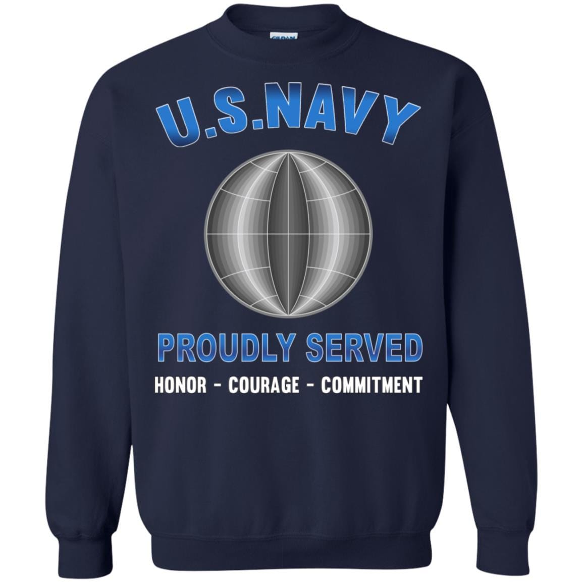 U.S Navy Electrician's mate Navy EM - Proudly Served T-Shirt For Men On Front-TShirt-Navy-Veterans Nation