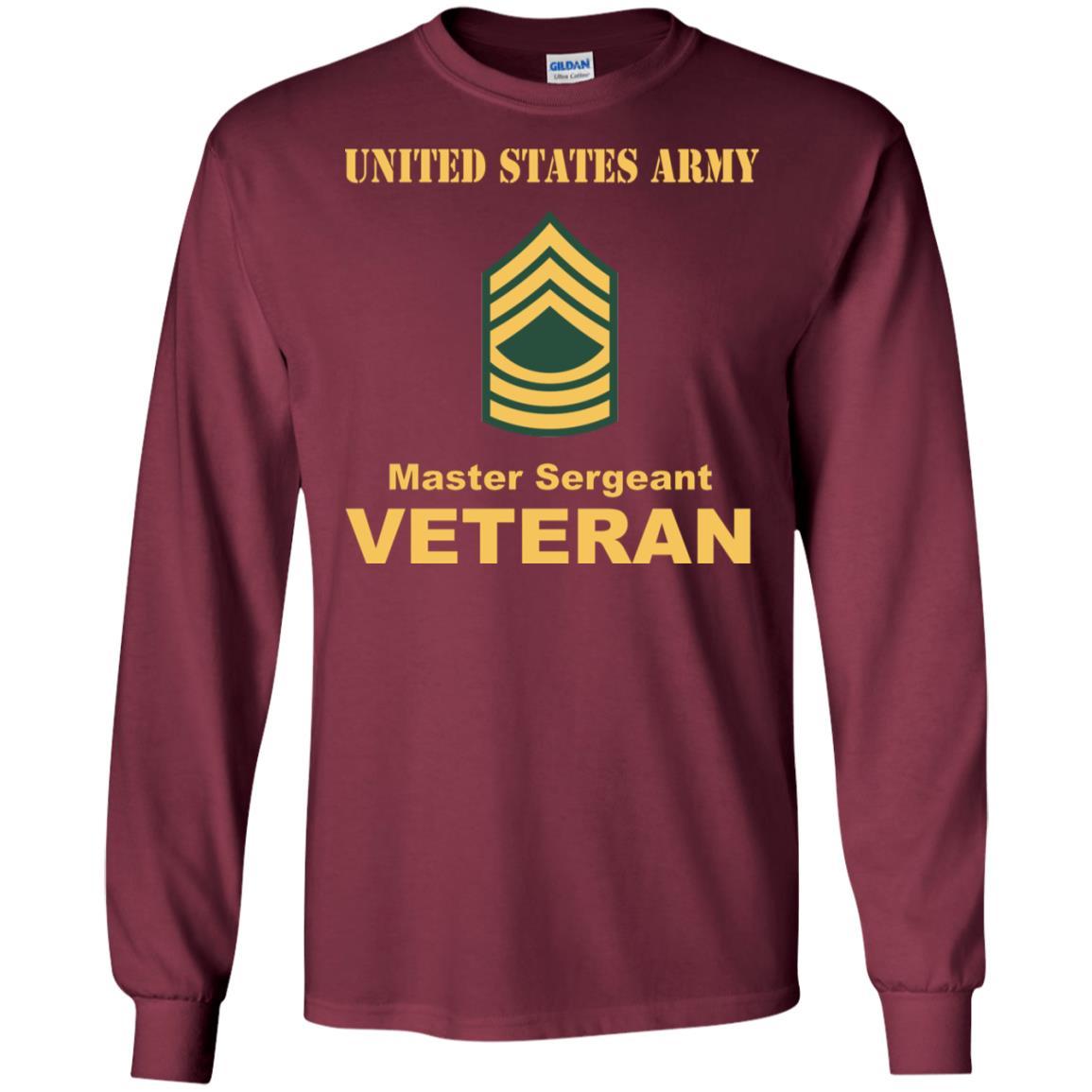 US Army E-8 Master Sergeant E8 MSG Noncommissioned Officer Veteran Men T Shirt On Front-TShirt-Army-Veterans Nation