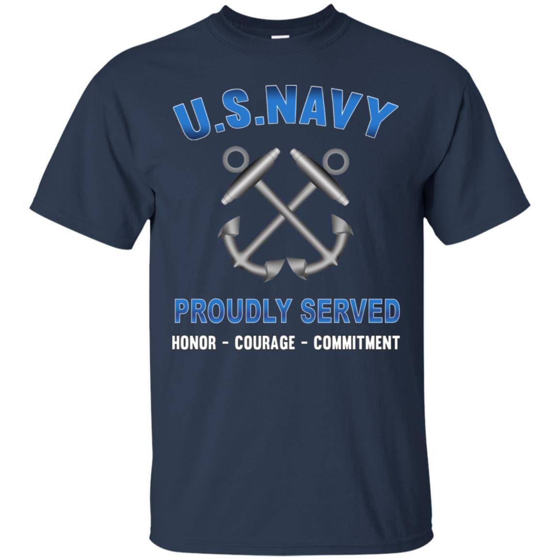 U.S Navy Boatswain's Mate Navy BM - Proudly Served T-Shirt For Men On Front-TShirt-Navy-Veterans Nation