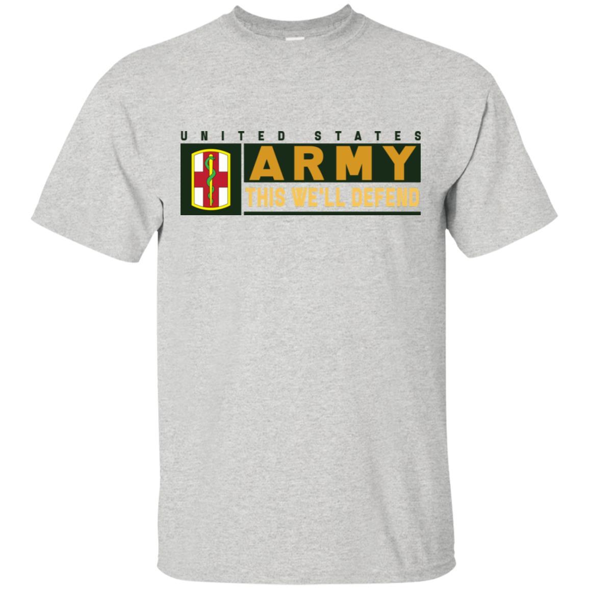 US Army 1ST MEDICAL BRIGADE- This We'll Defend T-Shirt On Front For Men-TShirt-Army-Veterans Nation