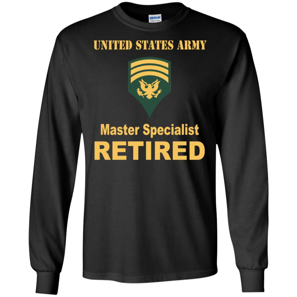 US Army E-7 SPC E7 Specialist Master Specialist Retired Men T Shirt On Front-TShirt-Army-Veterans Nation