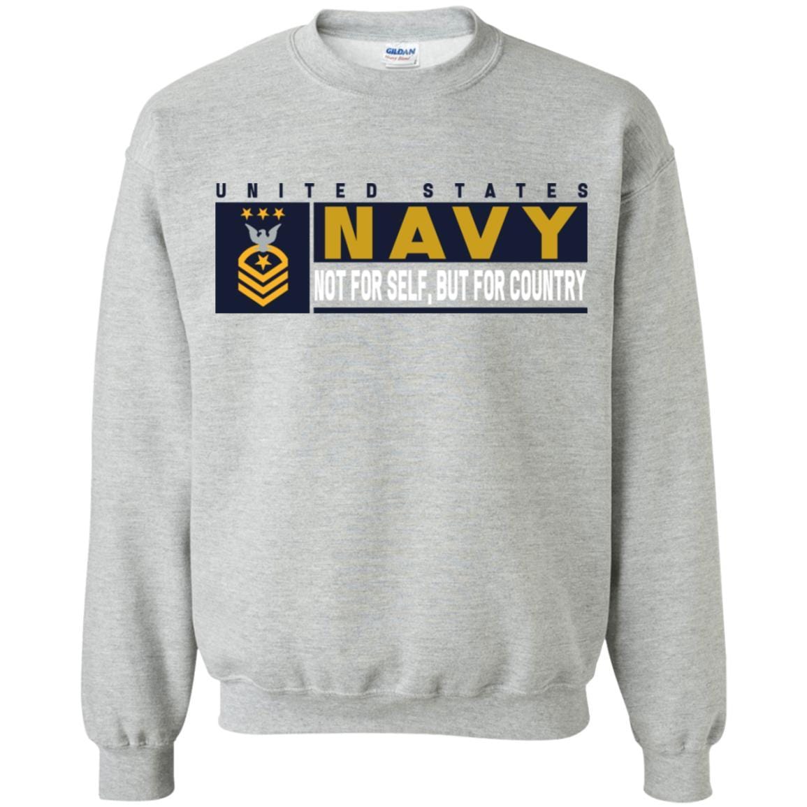 US Navy E-9 Master Chief Petty Officer Of The Navy E9 MCPON Not For Self, But For Country Long Sleeve - Pullover Hoodie-TShirt-Navy-Veterans Nation