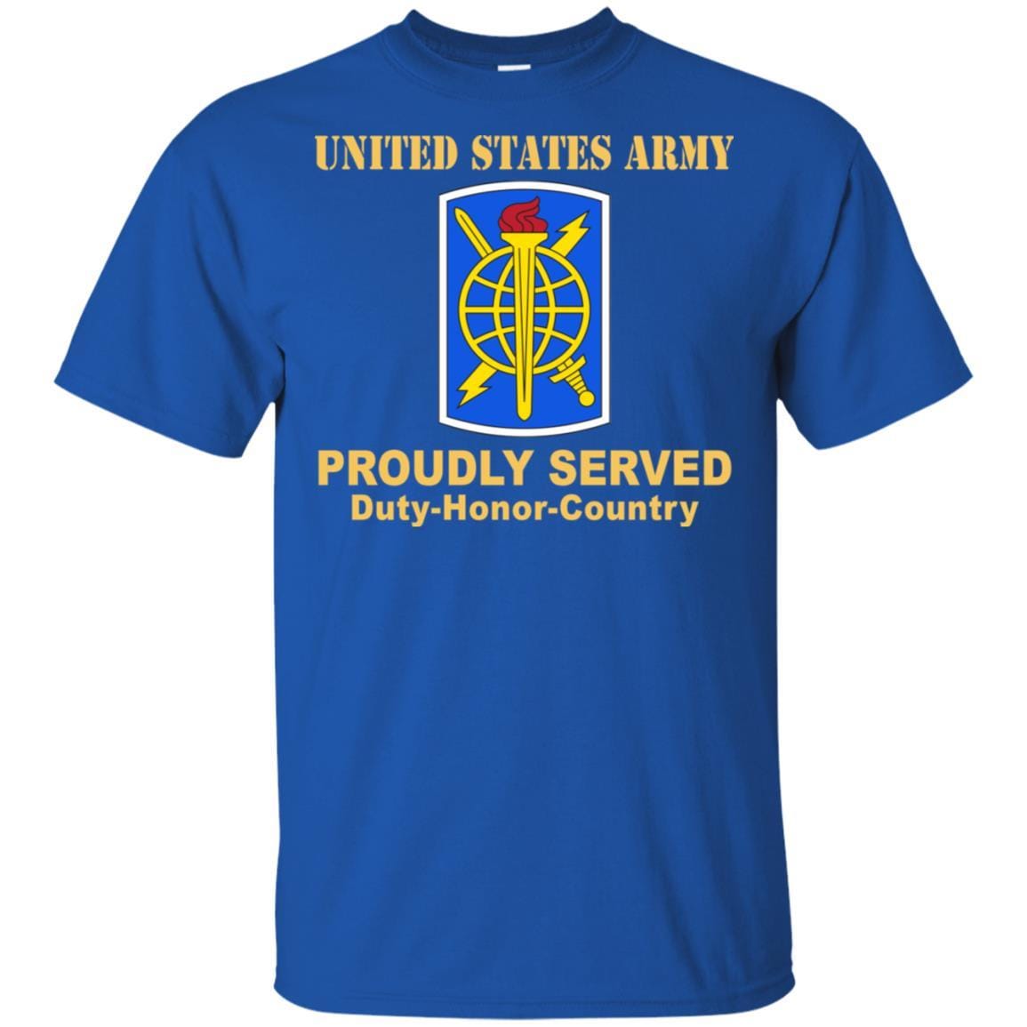 US ARMY 500TH MILITARY INTELLIGENCE BRIGADE- Proudly Served T-Shirt On Front For Men-TShirt-Army-Veterans Nation