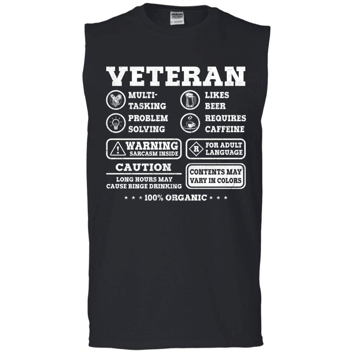 Military T-Shirt "Veteran Multitasking Sarcasm Men" Front-TShirt-General-Veterans Nation
