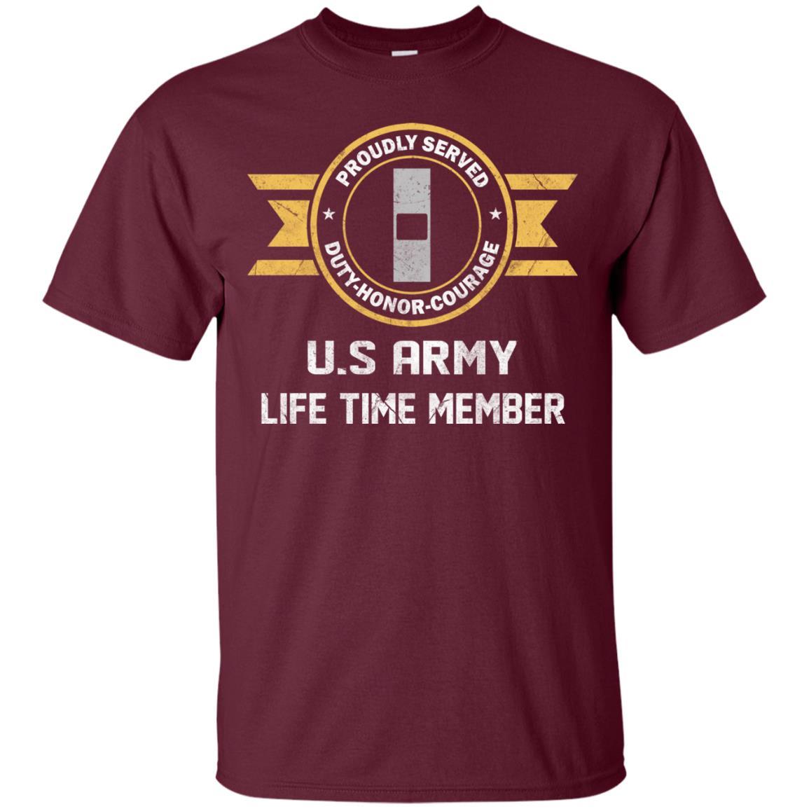 Life Time Member - US Army W-1 Warrant Officer 1 W1 WO1 Warrant Officer Ranks Men T Shirt On Front-TShirt-Army-Veterans Nation