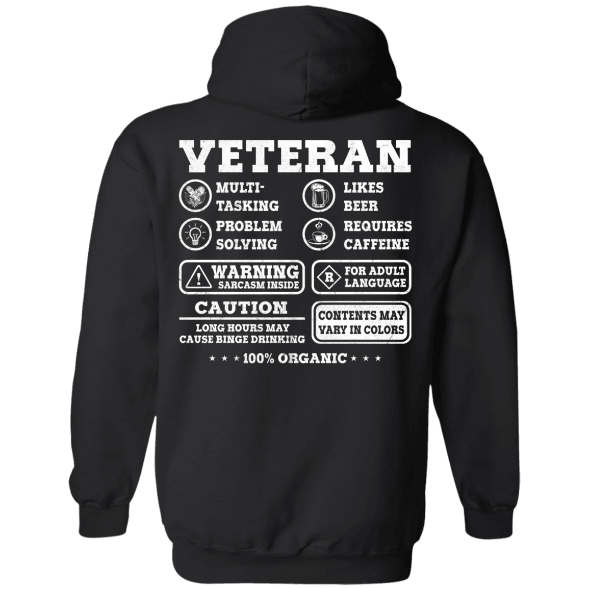 Military T-Shirt "Veteran Multitasking Sarcasm" Men Back-TShirt-General-Veterans Nation