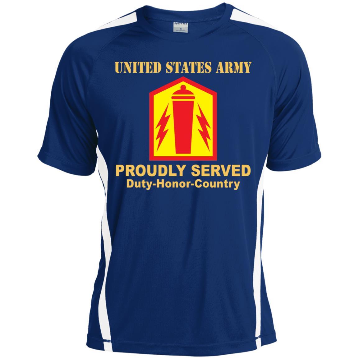 US ARMY 41 FIRES BRIGADE- Proudly Served T-Shirt On Front For Men-TShirt-Army-Veterans Nation