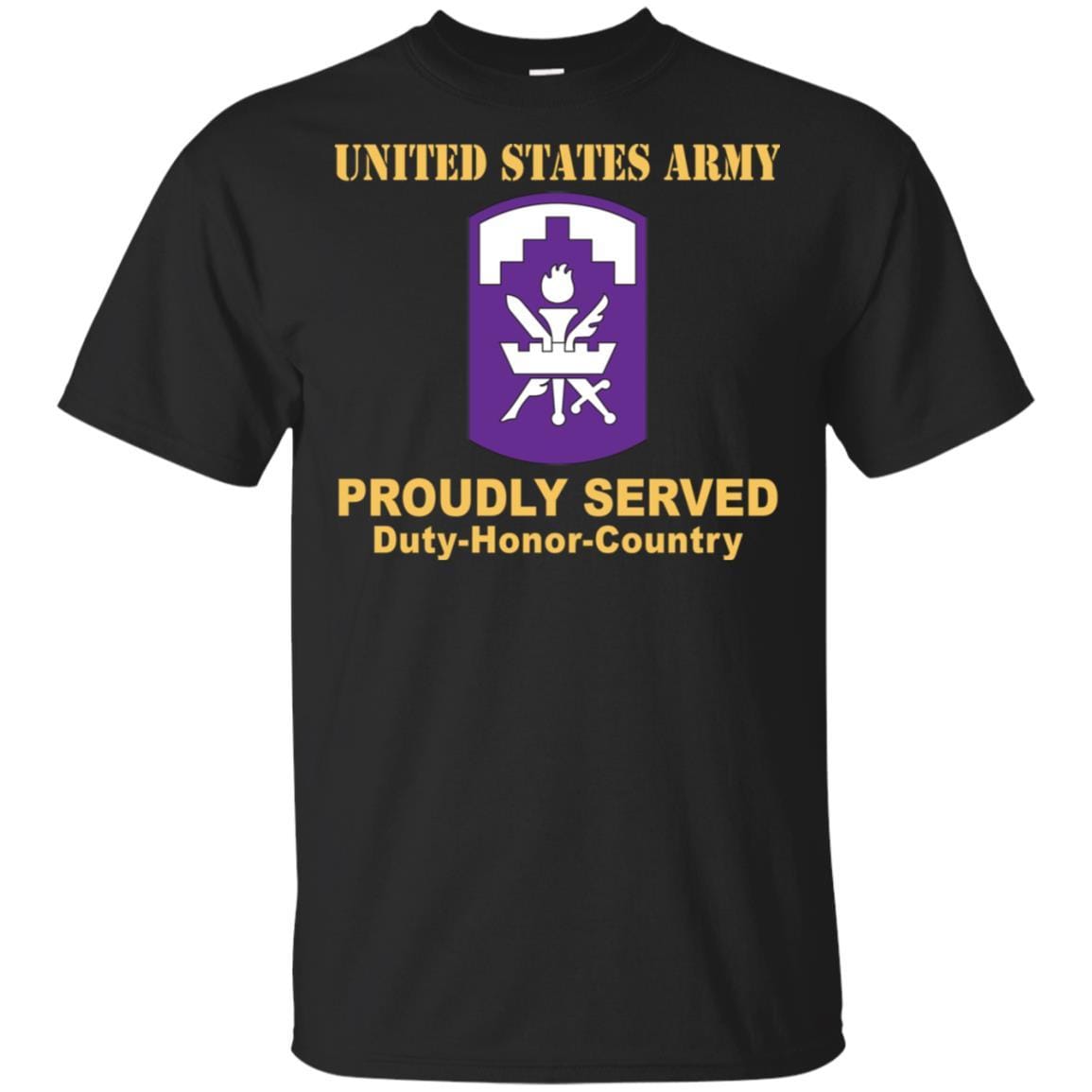 US ARMY 353 CIVIL AFFAIRS COMMAND- Proudly Served T-Shirt On Front For Men-TShirt-Army-Veterans Nation