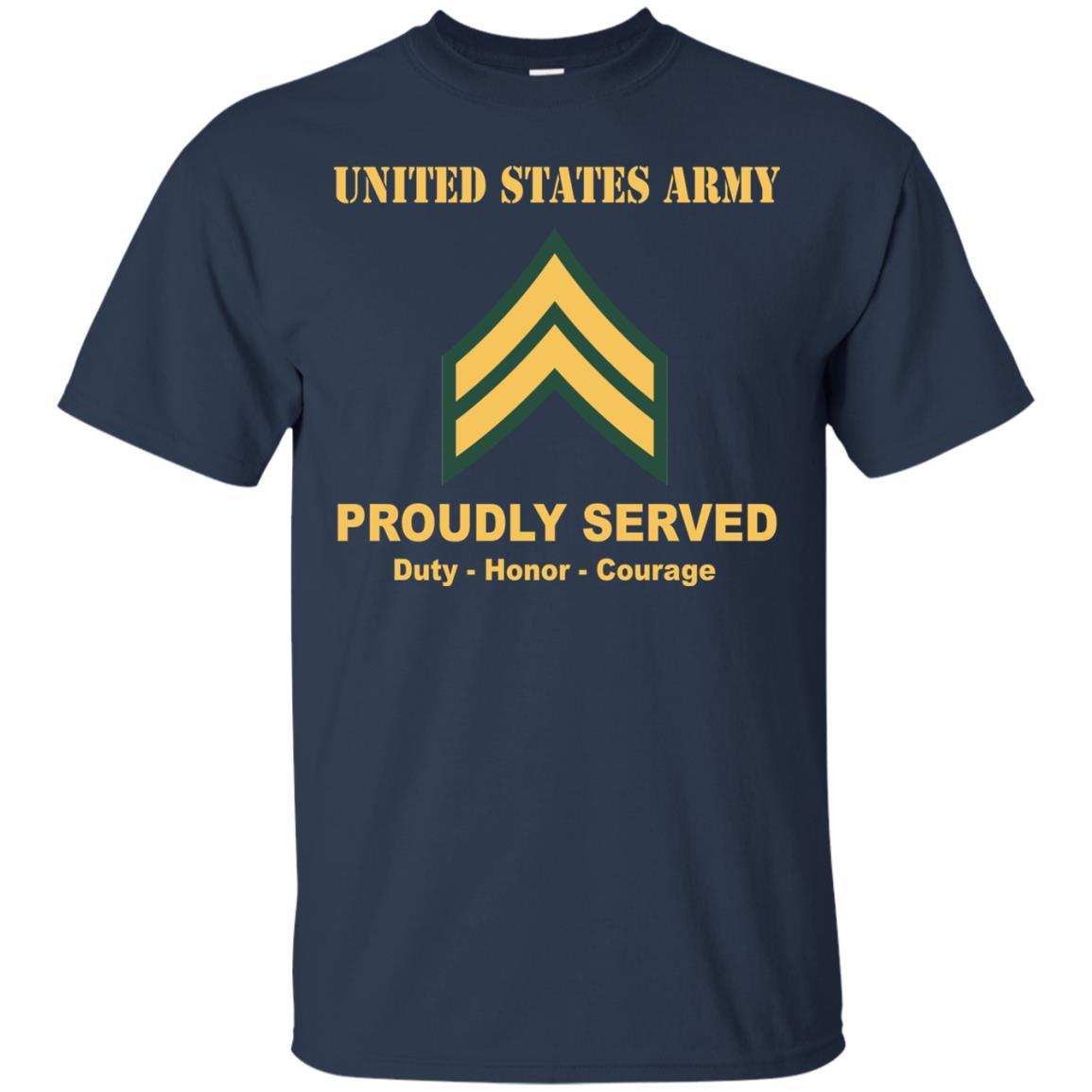US Army E-4 Corporal E4 CPL Noncommissioned Officer Ranks Men Front Shirt US Army Rank-TShirt-Army-Veterans Nation