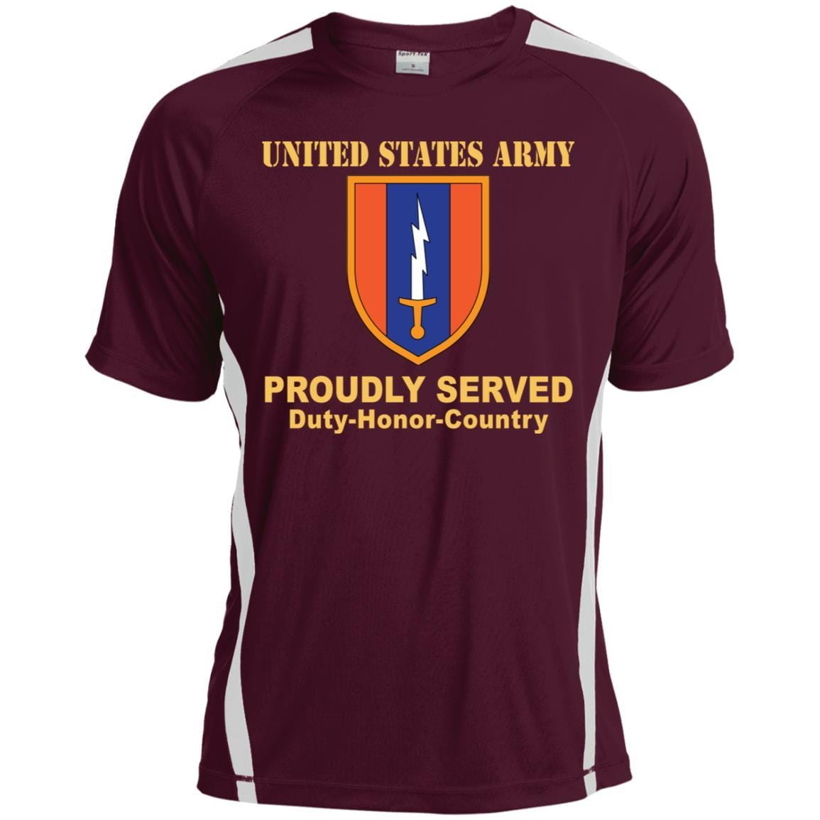 US ARMY 1ST SIGNAL- Proudly Served T-Shirt On Front For Men-TShirt-Army-Veterans Nation