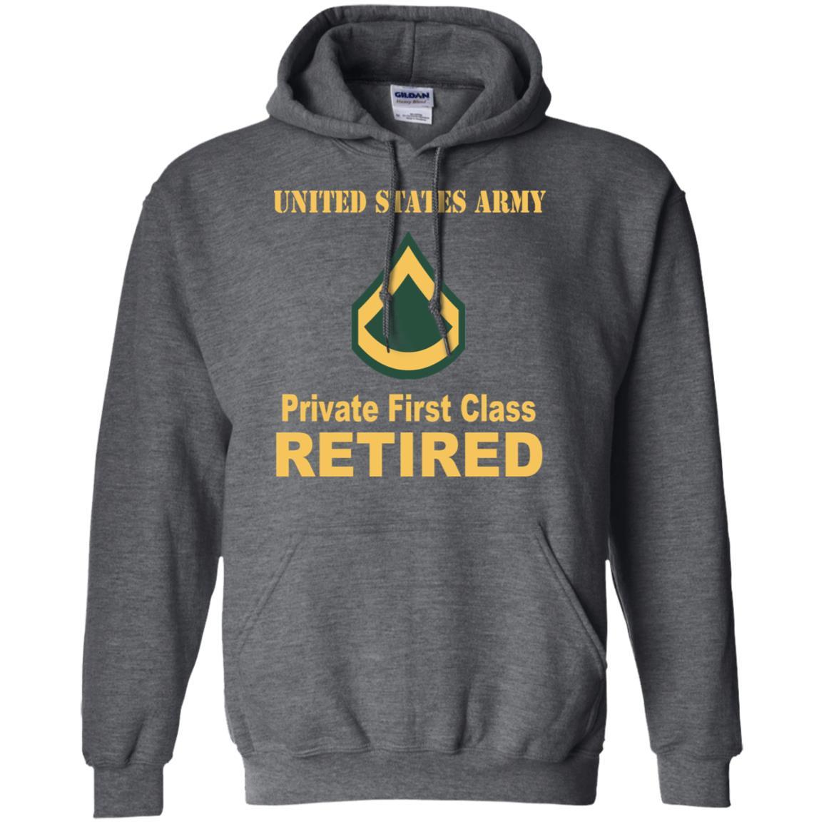 Army E-3 PFC E3 Private First Class Enlisted Soldier Retired Men T Shirt On Front-TShirt-Army-Veterans Nation