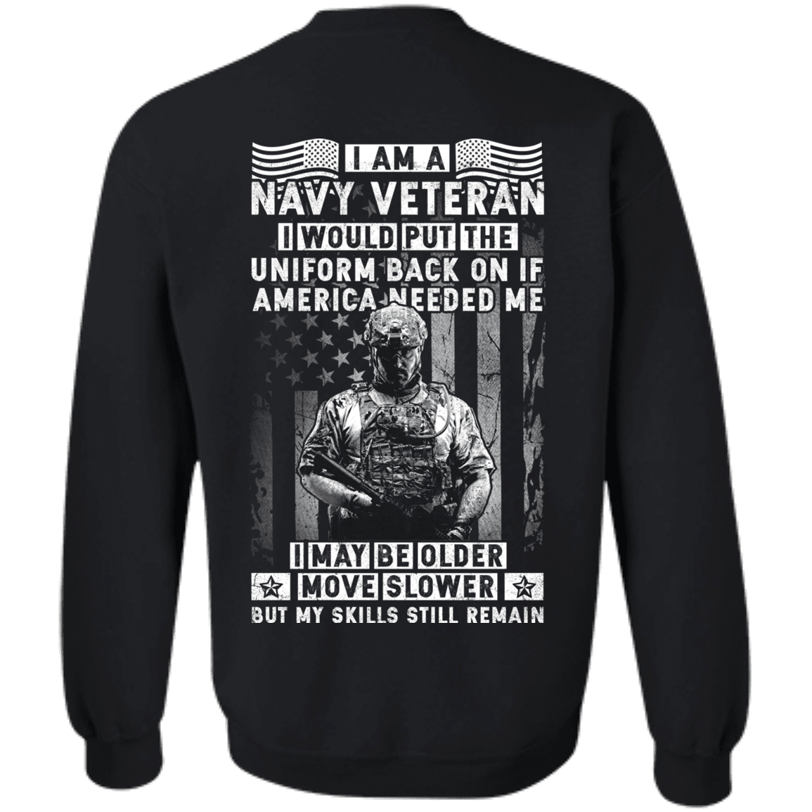 I am a Navy Veteran Men Back T Shirts-TShirt-Navy-Veterans Nation