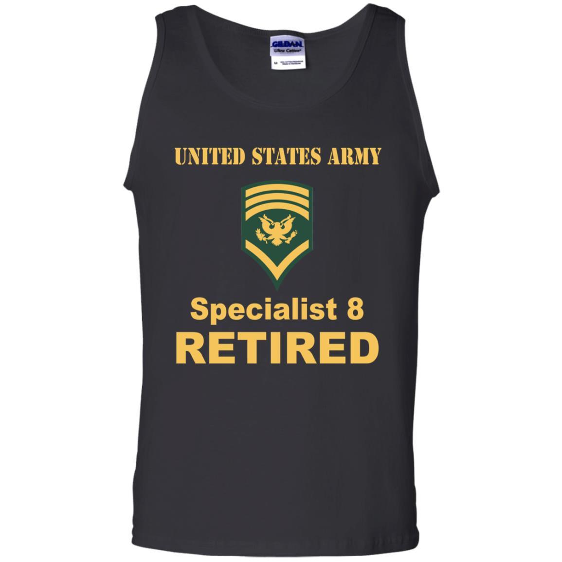 US Army E-8 SPC E8 Specialist 8 Retired Men T Shirt On Front-TShirt-Army-Veterans Nation