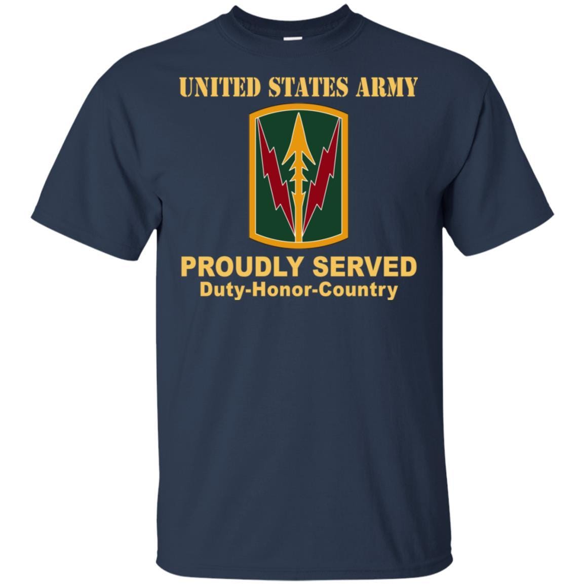 US ARMY CSIB MILITARY POLICE BRIGADE-HAWAII- Proudly Served T-Shirt On Front For Men-TShirt-Army-Veterans Nation