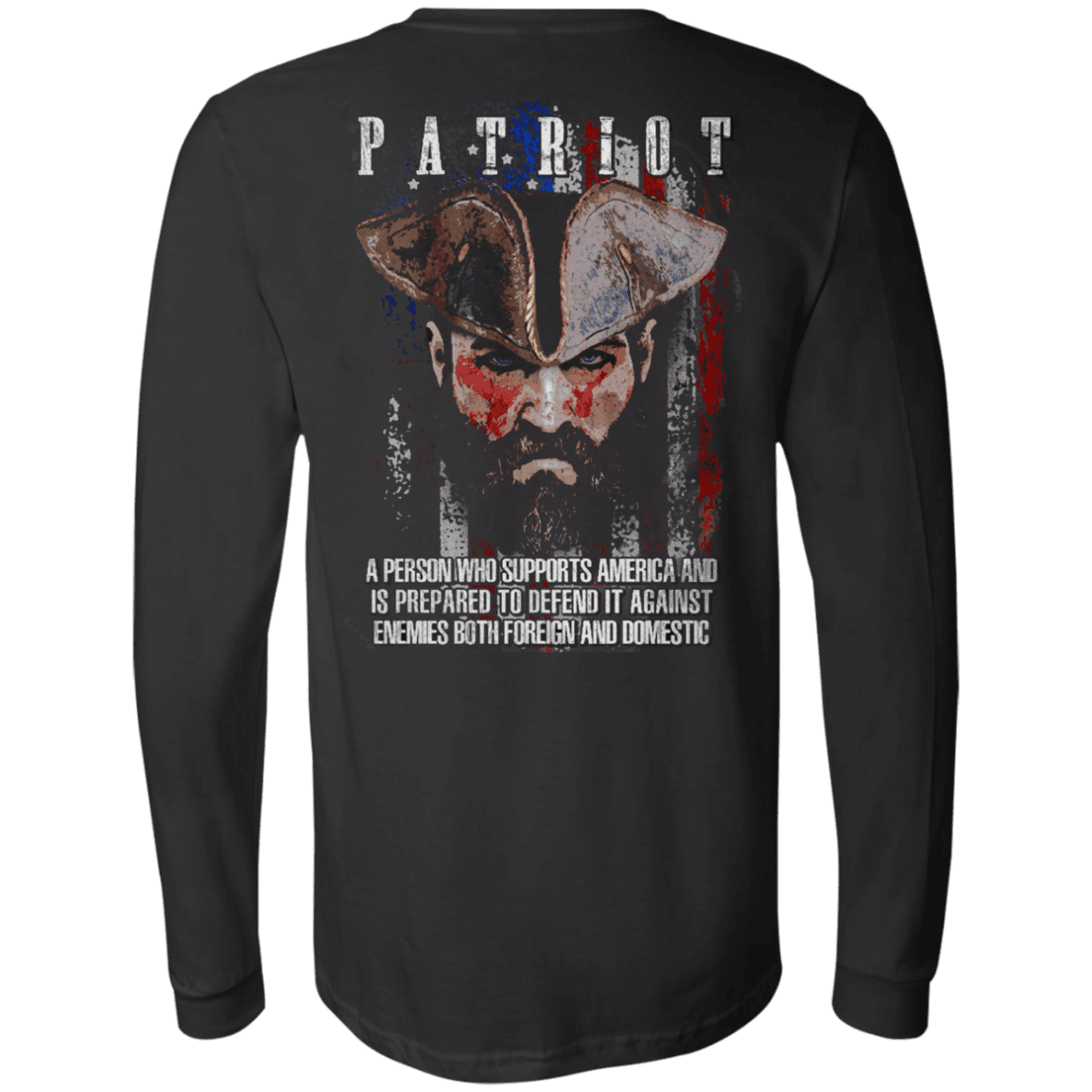 Military T-Shirt "Independent Day - Patriot Supports America" - Men Back-TShirt-General-Veterans Nation