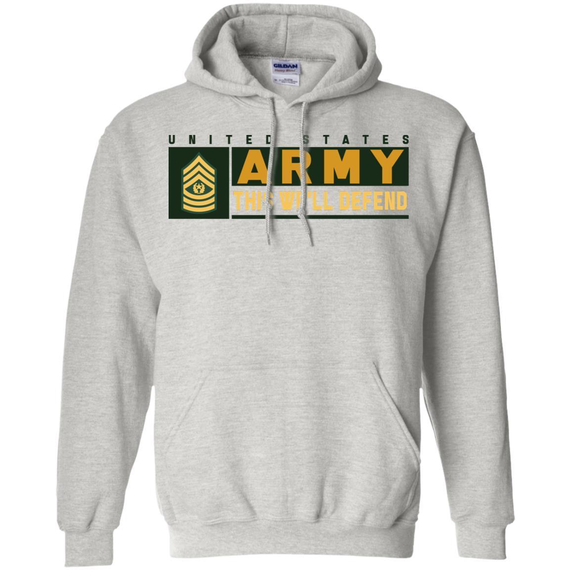 US Army E-9 CSM This We Will Defend T-Shirt On Front For Men-TShirt-Army-Veterans Nation