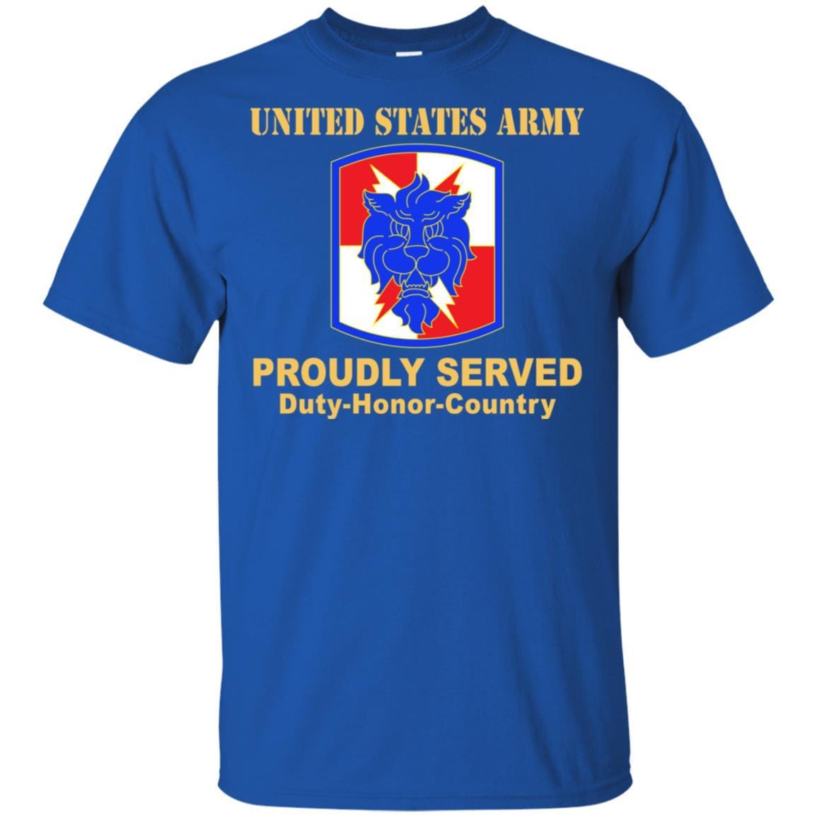 US ARMY 35TH SIGNAL BRIGADE (NO TAB) - Proudly Served T-Shirt On Front For Men-TShirt-Army-Veterans Nation