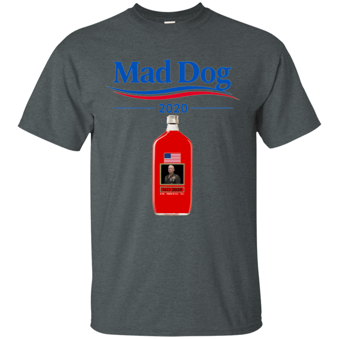 Military T-Shirt "Funny Mad Dog 2020 Red Men" Front-TShirt-General-Veterans Nation