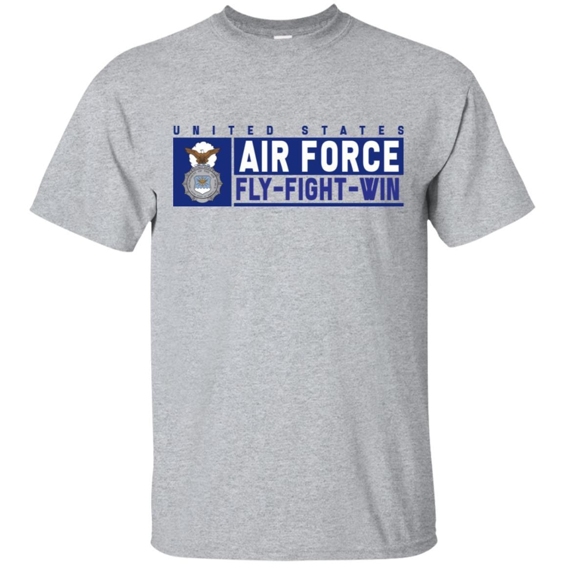 US Air Force Security Police Fly - Fight - Win T-Shirt On Front For Men-TShirt-USAF-Veterans Nation