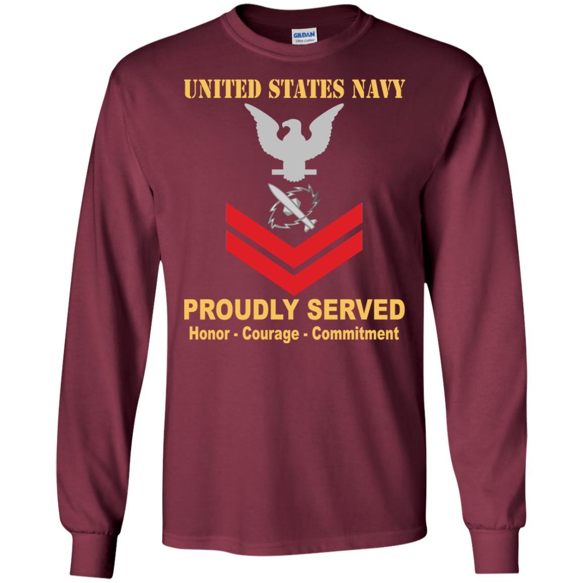 Navy Missile Technician Navy MT E-5 Rating Badges Proudly Served T-Shirt For Men On Front-TShirt-Navy-Veterans Nation
