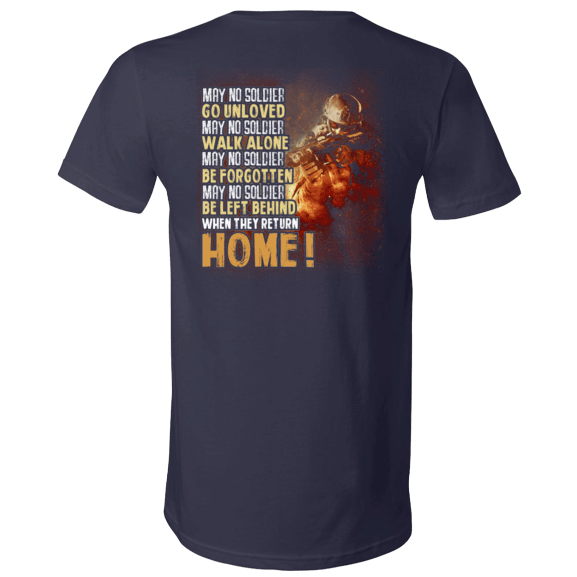 Military T-Shirt "Veteran - Go Unloved, Walk Alone, Be Forgotten, Be Left Behind, Home"-TShirt-General-Veterans Nation