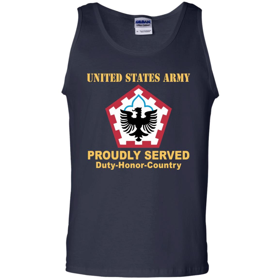 US ARMY 555TH ENGINEER BRIGADE- Proudly Served T-Shirt On Front For Men-TShirt-Army-Veterans Nation