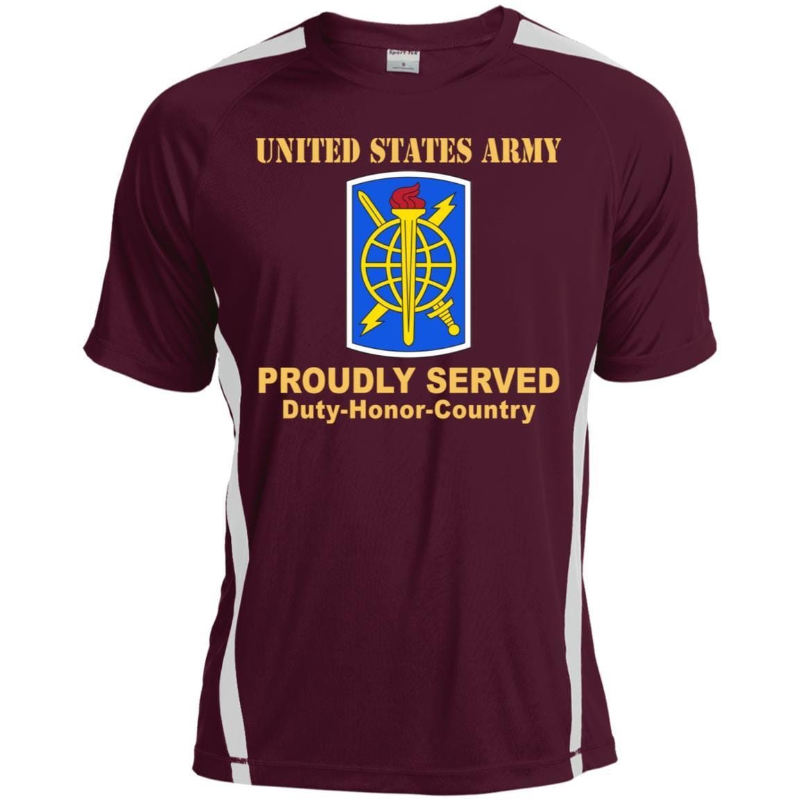 US ARMY 500TH MILITARY INTELLIGENCE BRIGADE- Proudly Served T-Shirt On Front For Men-TShirt-Army-Veterans Nation