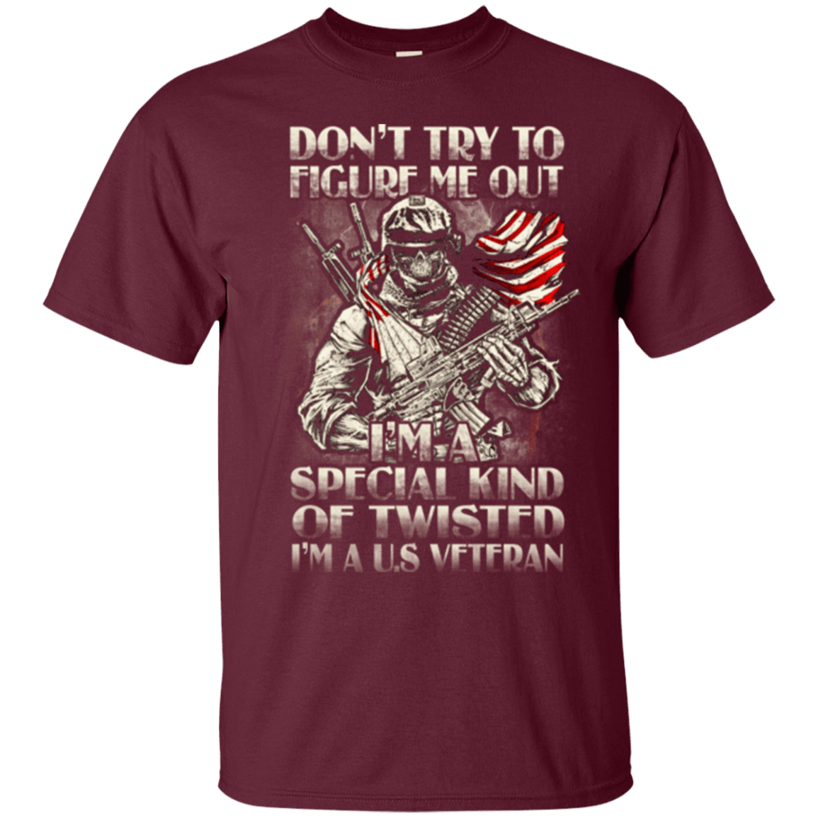 Military T-Shirt "Don't Try to Figure Me Out - I'm A US Veteran"-TShirt-General-Veterans Nation