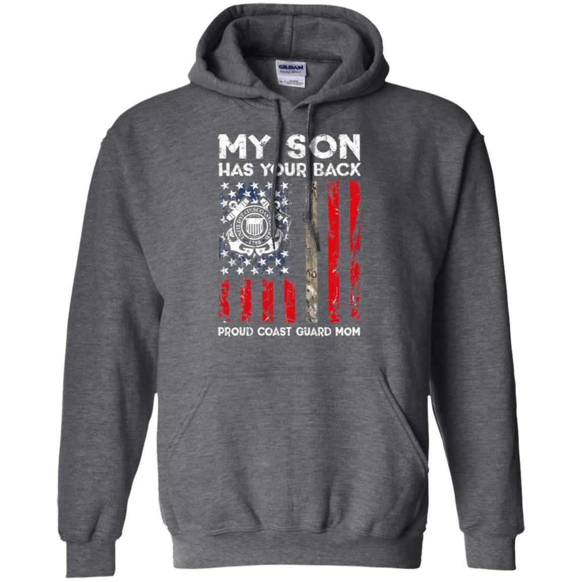 My Son Has Your Back - Proud Coast Guard Mom Men T Shirt On Front-TShirt-USCG-Veterans Nation